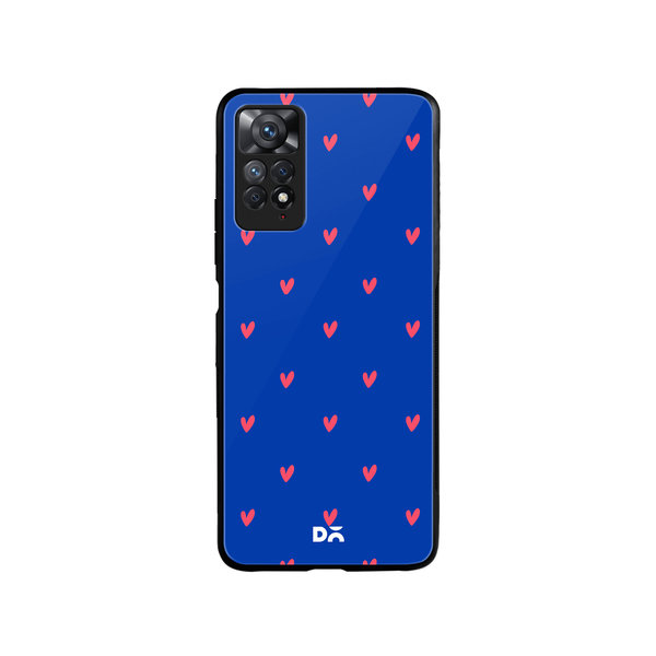 

DailyObjects Bundle Heart Blue Glass Case Cover For Xiaomi Redmi Note 11 Pro