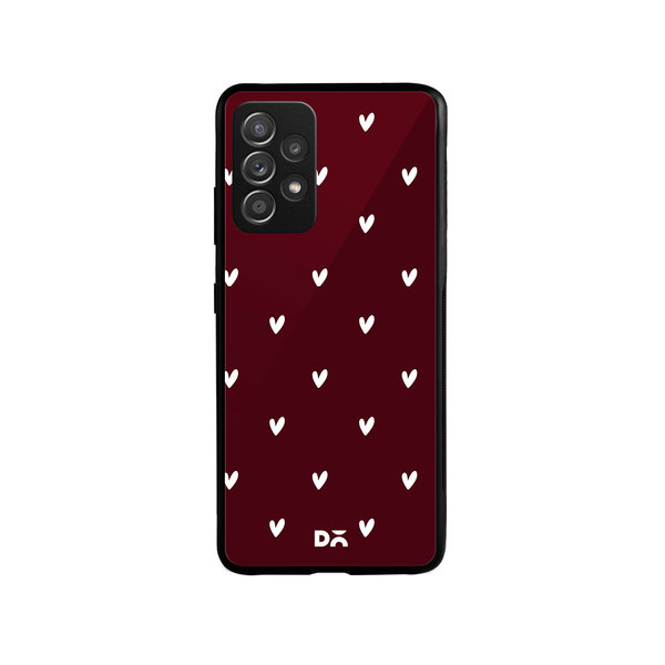 

DailyObjects Bundle Heart Burgundy Glass Case Cover For Samsung Galaxy A52