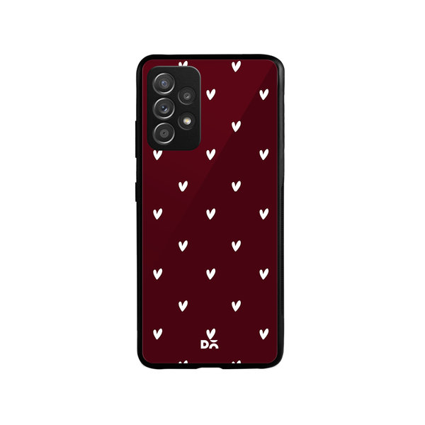 

DailyObjects Bundle Heart Burgundy Glass Case Cover For Samsung Galaxy A53