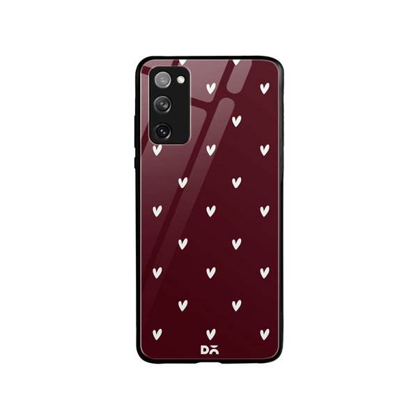 

DailyObjects Bundle Heart Burgundy Glass Case Cover For Samsung Galaxy S20 FE