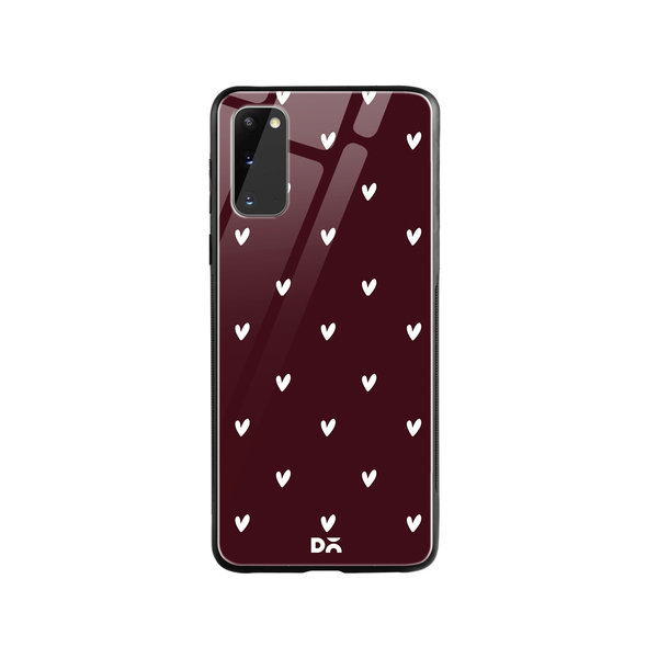 

DailyObjects Bundle Heart Burgundy Glass Case Cover For Samsung Galaxy S20