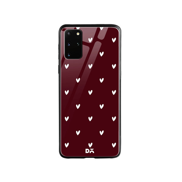 

DailyObjects Bundle Heart Burgundy Glass Case Cover For Samsung Galaxy S20 Plus