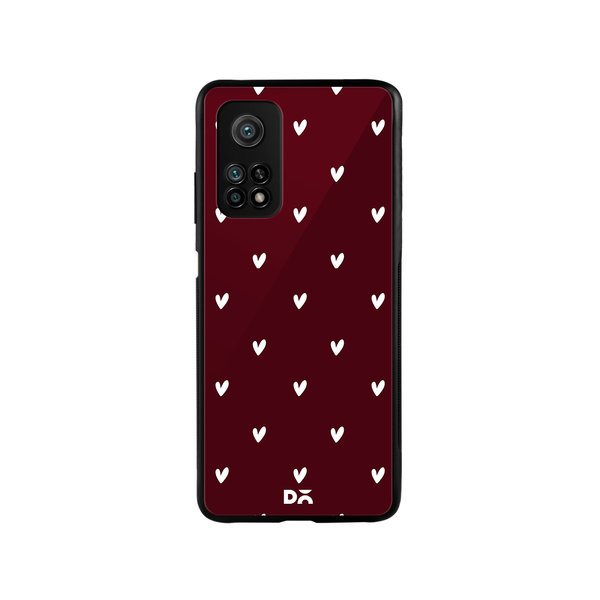 

DailyObjects Bundle Heart Burgundy Glass Case Cover For Xiaomi Mi 10T