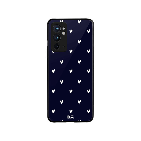 

DailyObjects Bundle Heart Navy Glass Case Cover For OnePlus 9RT