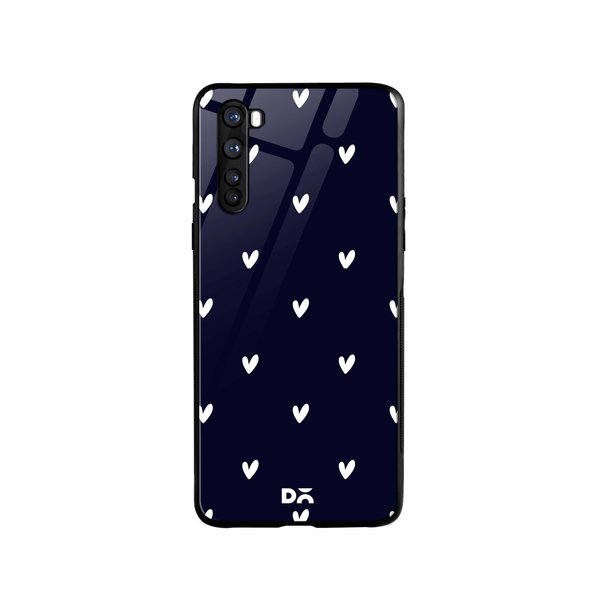 

DailyObjects Bundle Heart Navy Glass Case Cover For OnePlus Nord