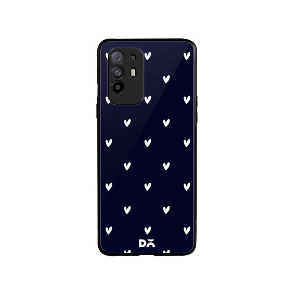 

DailyObjects Bundle Heart Navy Glass Case Cover For Oppo F19 Pro Plus