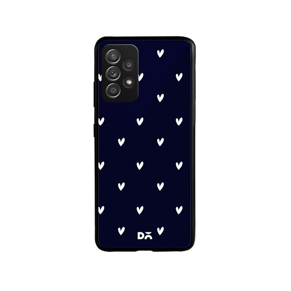 

DailyObjects Bundle Heart Navy Glass Case Cover For Samsung Galaxy A52