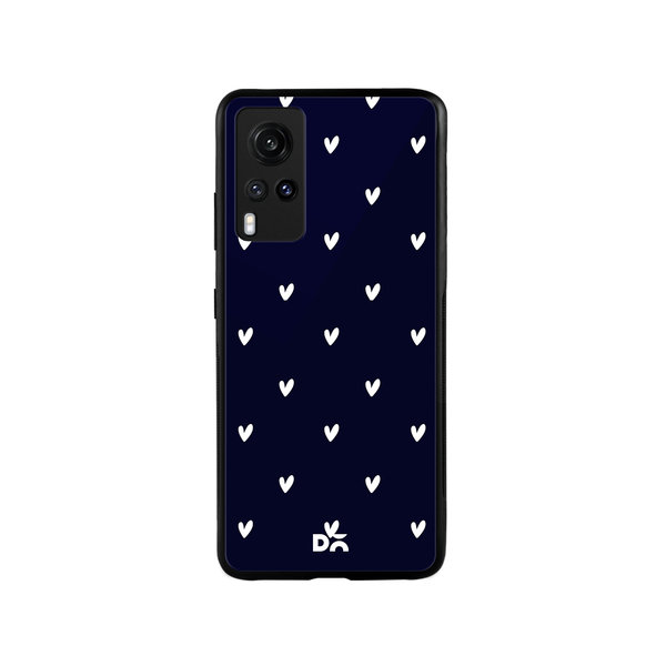 

DailyObjects Bundle Heart Navy Glass Case Cover For Vivo X60