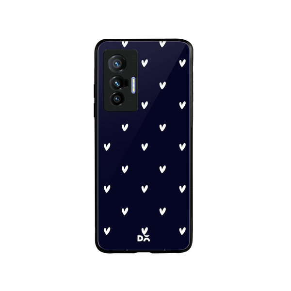 

DailyObjects Bundle Heart Navy Glass Case Cover For Vivo X70