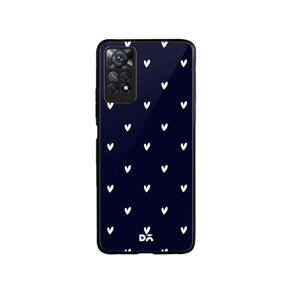 

DailyObjects Bundle Heart Navy Glass Case Cover For Xiaomi Redmi Note 11 Pro