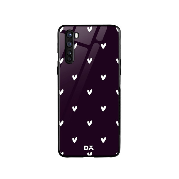 

DailyObjects Bundle Heart Plum Glass Case Cover For OnePlus Nord