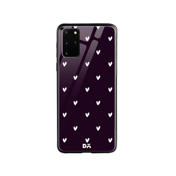 

DailyObjects Bundle Heart Plum Glass Case Cover For Samsung Galaxy S20 Plus