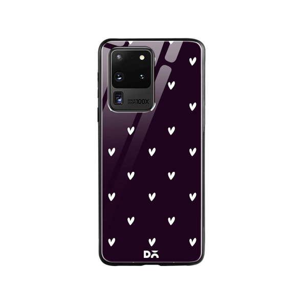 

DailyObjects Bundle Heart Plum Glass Case Cover For Samsung Galaxy S20 Ultra