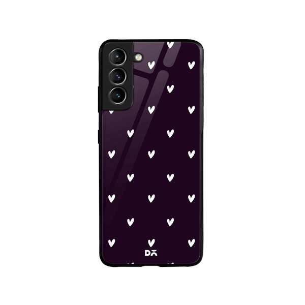 

DailyObjects Bundle Heart Plum Glass Case Cover For Samsung Galaxy S21