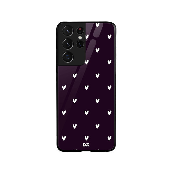 

DailyObjects Bundle Heart Plum Glass Case Cover For Samsung Galaxy S21 Ultra