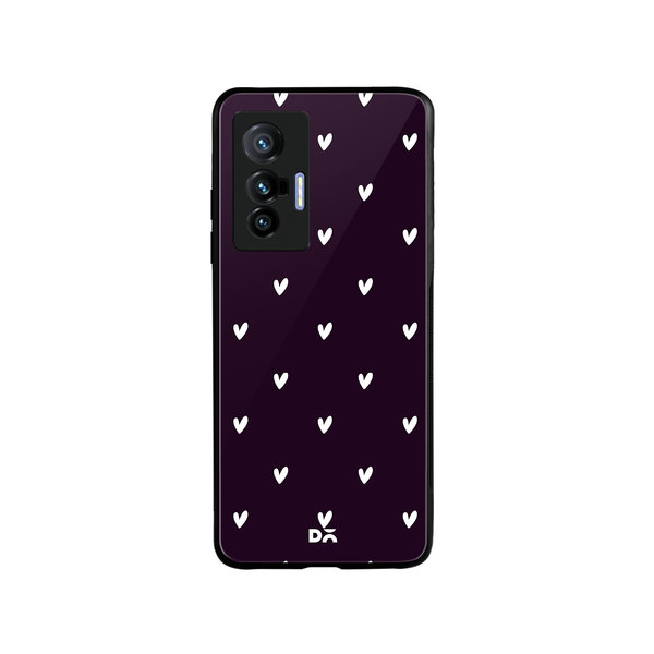 

DailyObjects Bundle Heart Plum Glass Case Cover For Vivo X70