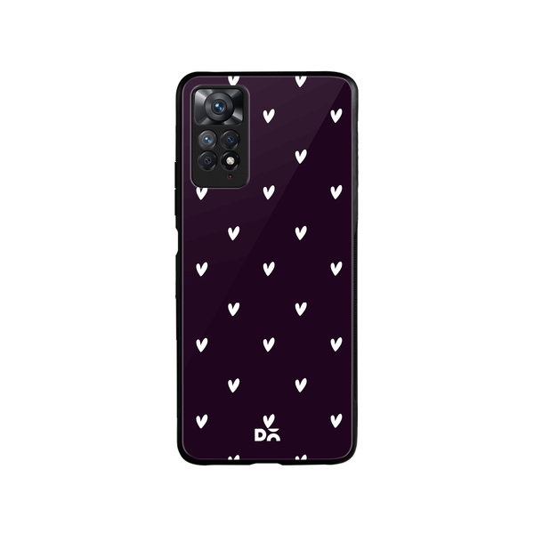 

DailyObjects Bundle Heart Plum Glass Case Cover For Xiaomi Redmi Note 11 Pro