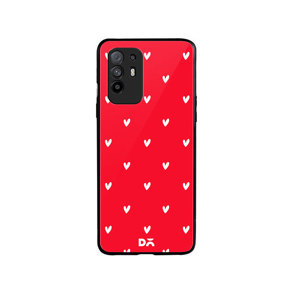 

DailyObjects Bundle Heart Scarlet Glass Case Cover For Oppo F19 Pro Plus