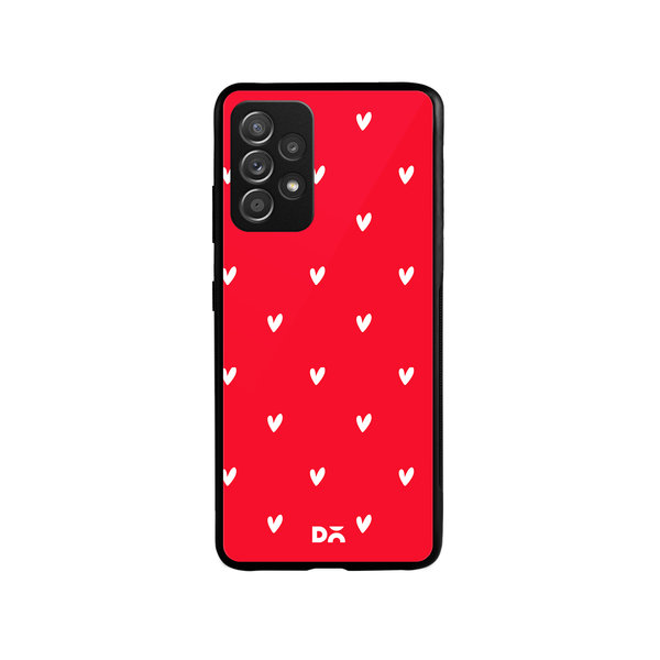 

DailyObjects Bundle Heart Scarlet Glass Case Cover For Samsung Galaxy A52