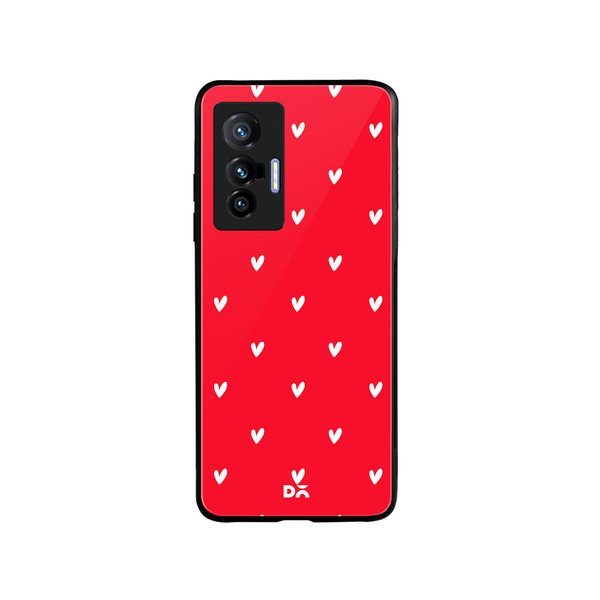

DailyObjects Bundle Heart Scarlet Glass Case Cover For Vivo X70