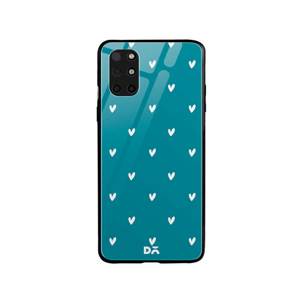 

DailyObjects Bundle Heart Teal Glass Case Cover For OnePlus 8T