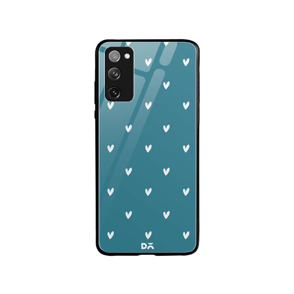 

DailyObjects Bundle Heart Teal Glass Case Cover For Samsung Galaxy S20 FE