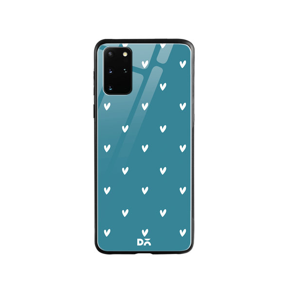 

DailyObjects Bundle Heart Teal Glass Case Cover For Samsung Galaxy S20 Plus