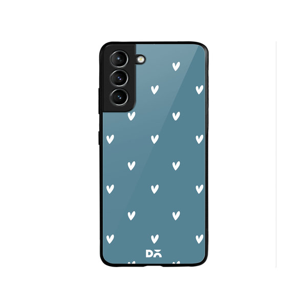 

DailyObjects Bundle Heart Teal Glass Case Cover For Samsung Galaxy S22 Plus
