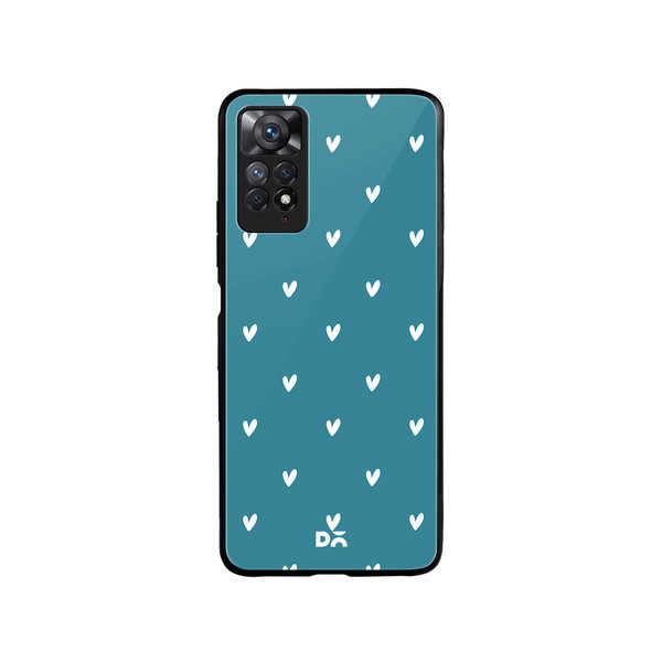 

DailyObjects Bundle Heart Teal Glass Case Cover For Xiaomi Redmi Note 11 Pro