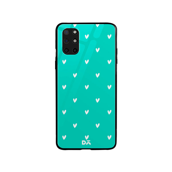 

DailyObjects Bundle Heart Turquoise Glass Case Cover For OnePlus 8T