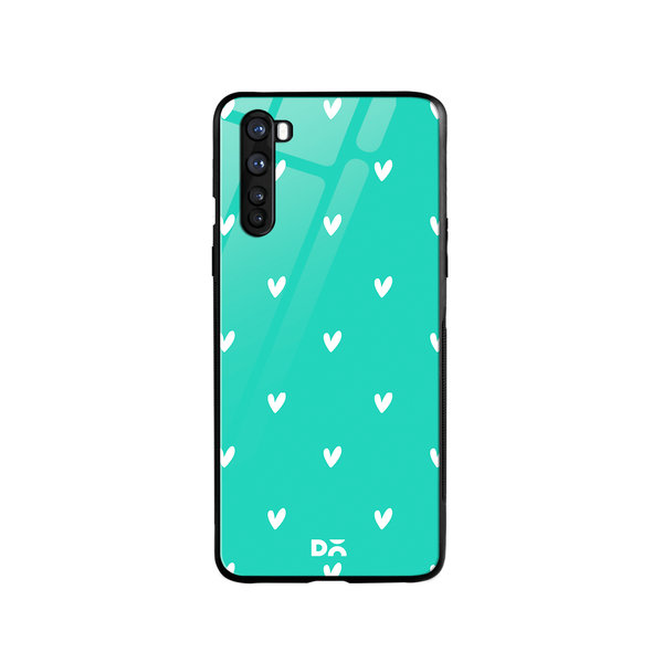 

DailyObjects Bundle Heart Turquoise Glass Case Cover For OnePlus Nord