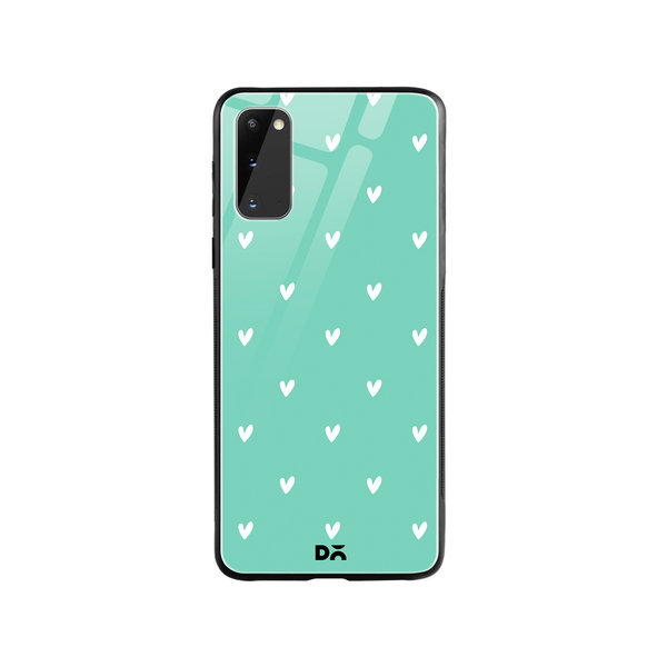 

DailyObjects Bundle Heart Turquoise Glass Case Cover For Samsung Galaxy S20