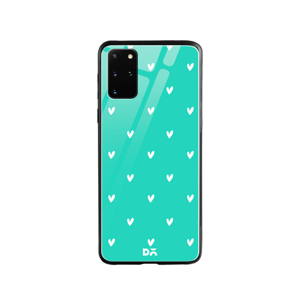 

DailyObjects Bundle Heart Turquoise Glass Case Cover For Samsung Galaxy S20 Plus