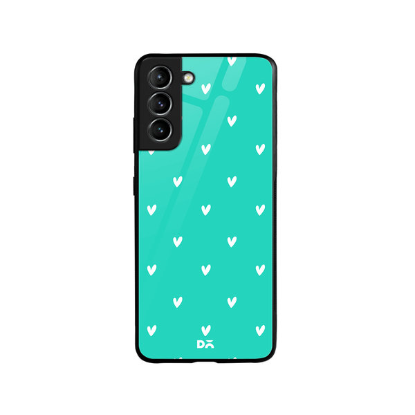 

DailyObjects Bundle Heart Turquoise Glass Case Cover For Samsung Galaxy S21