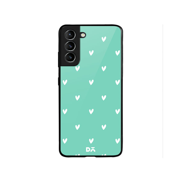 

DailyObjects Bundle Heart Turquoise Glass Case Cover For Samsung Galaxy S22 Plus