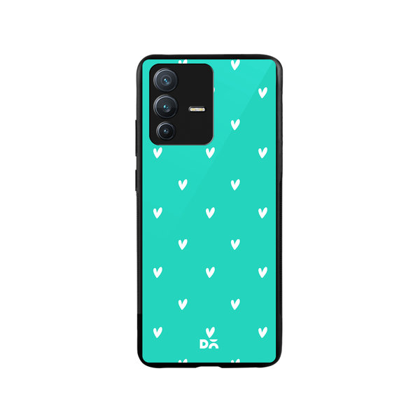 

DailyObjects Bundle Heart Turquoise Glass Case Cover For Vivo V23 Pro