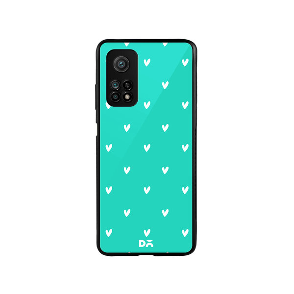 

DailyObjects Bundle Heart Turquoise Glass Case Cover For Xiaomi Mi 10T