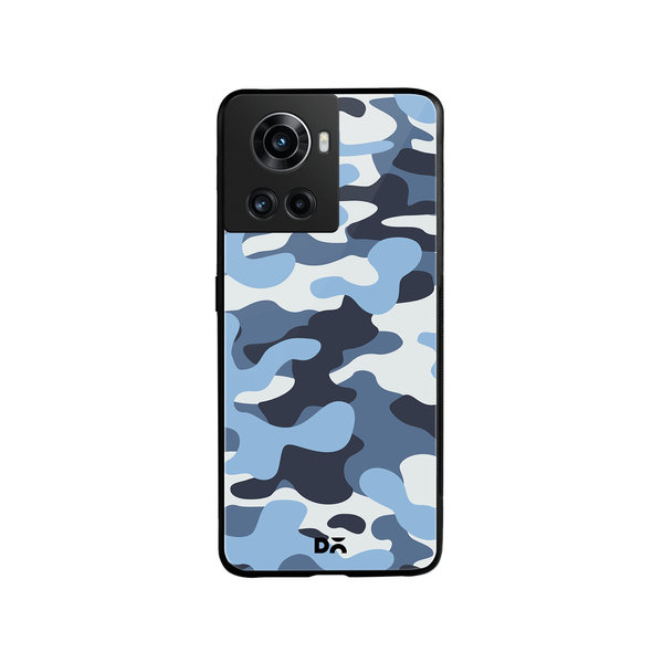 

DailyObjects Camouflage Aquatic Glass Case Cover For OnePlus 10R