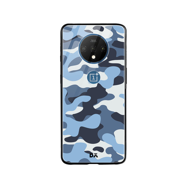 

DailyObjects Camouflage Aquatic Glass Case Cover For OnePlus 7T