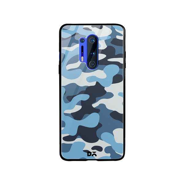 

DailyObjects Camouflage Aquatic Glass Case Cover For OnePlus 8 Pro