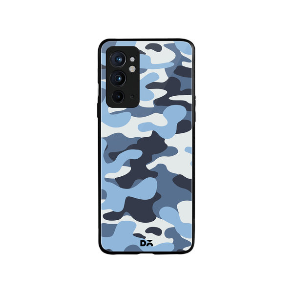 

DailyObjects Camouflage Aquatic Glass Case Cover For OnePlus 9RT