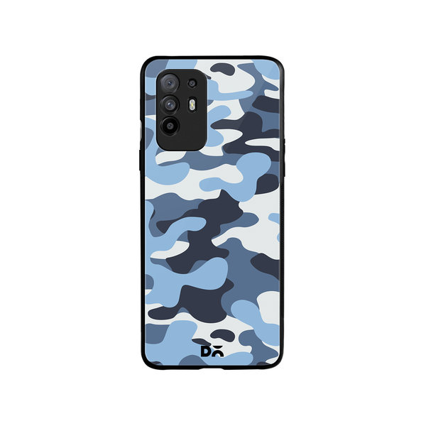 

DailyObjects Camouflage Aquatic Glass Case Cover For Oppo F19 Pro Plus