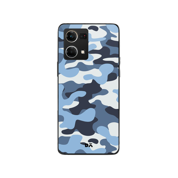 

DailyObjects Camouflage Aquatic Glass Case Cover For Oppo F21 Pro