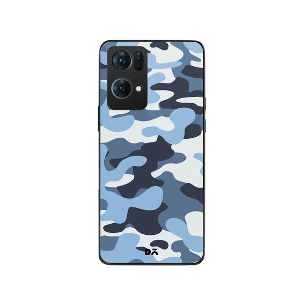 

DailyObjects Camouflage Aquatic Glass Case Cover For Oppo Reno 7 Pro