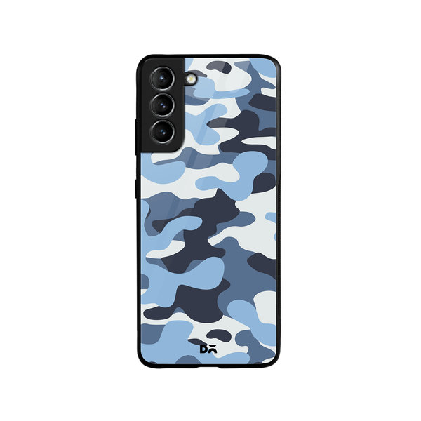 

DailyObjects Camouflage Aquatic Glass Case Cover For Samsung Galaxy S21