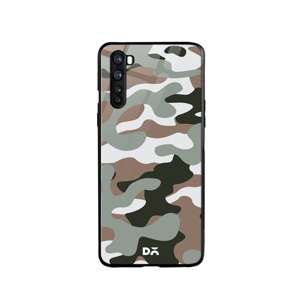 

DailyObjects Camouflage Army Glass Case Cover For OnePlus Nord