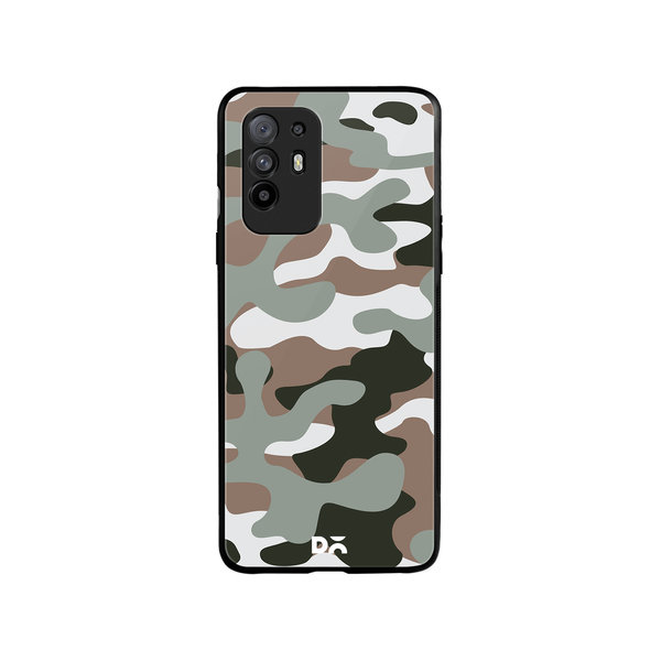 

DailyObjects Camouflage Army Glass Case Cover For Oppo F19 Pro Plus