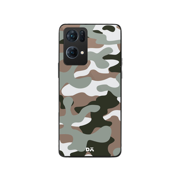 

DailyObjects Camouflage Army Glass Case Cover For Oppo Reno 7 Pro