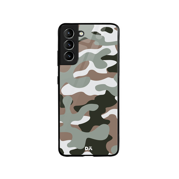 

DailyObjects Camouflage Army Glass Case Cover For Samsung Galaxy S21