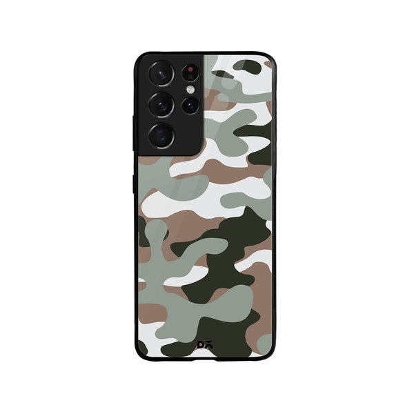 

DailyObjects Camouflage Army Glass Case Cover For Samsung Galaxy S21 Ultra